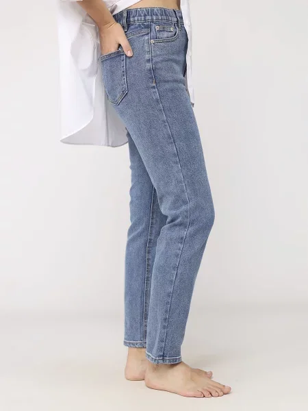 Джинси мом YUKI синій