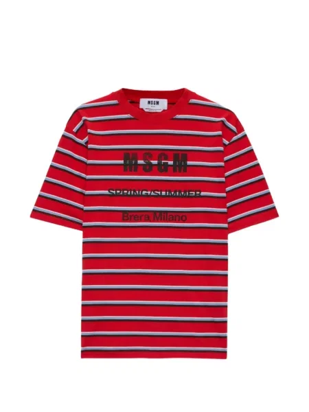 Tricou Msgm cu dungi roșu
