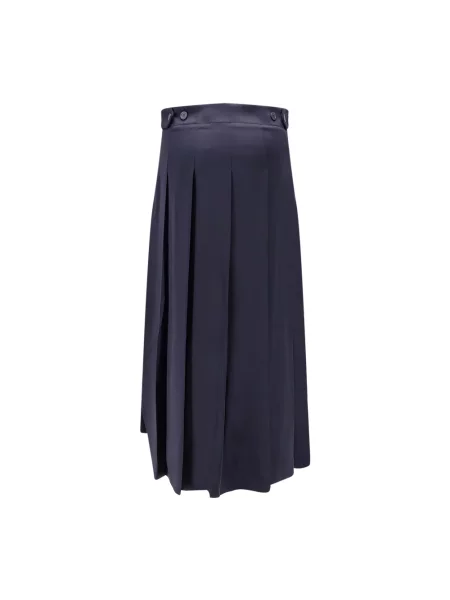 Spódnica midi Semicouture wełniana niebieska