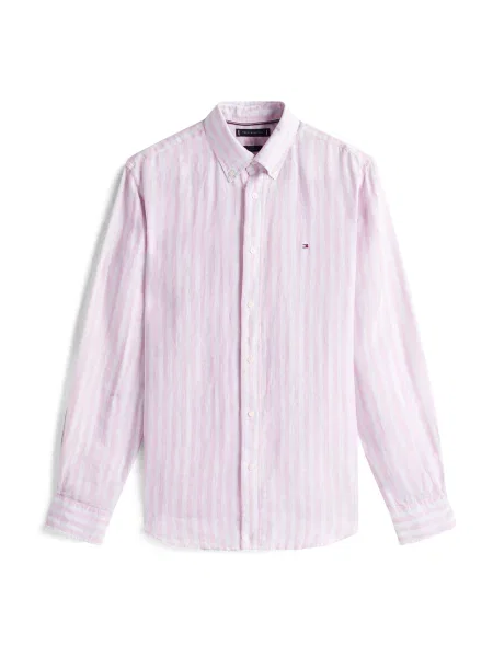 TOMMY HILFIGER Košile ESSENTIAL pink bílá