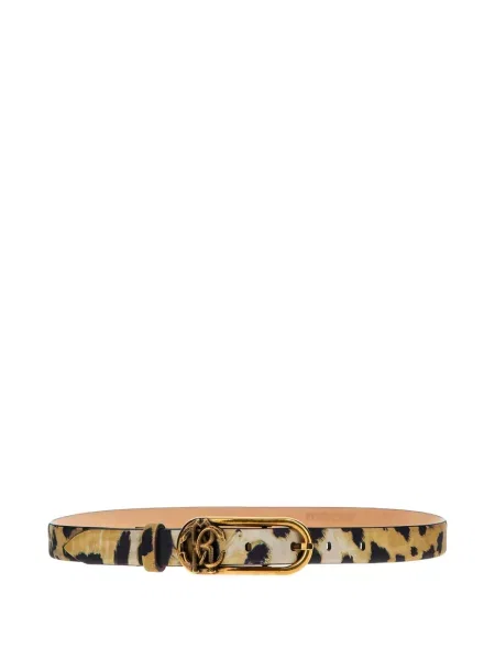 Curea Roberto Cavalli cu imprimeu animal print maro