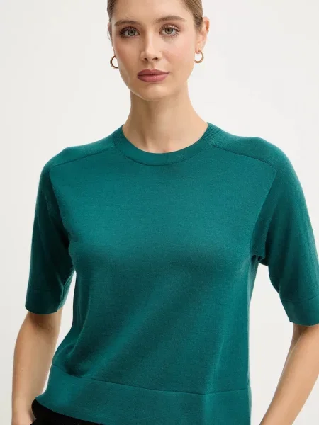 Шерстяной легкий свитер United Colors Of Benetton зеленый