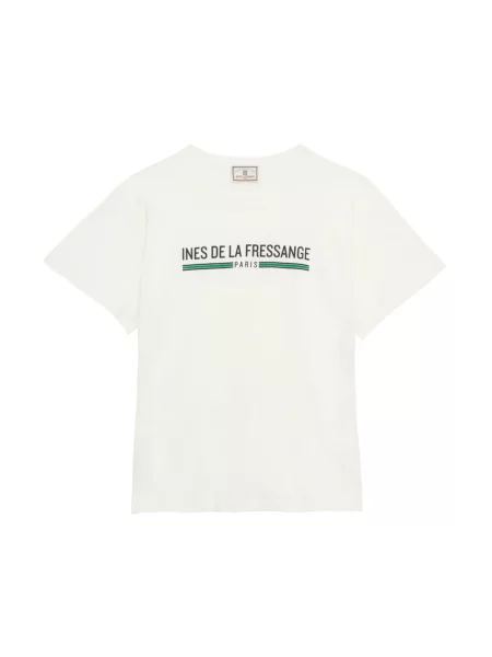 Koszulka Ines De La Fressange Paris z nadrukiem biała