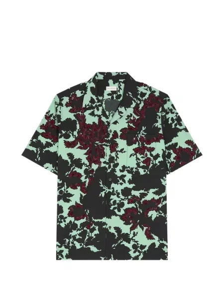 Cămașă Dries Van Noten cu broderie verde