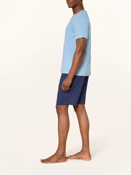 Schiesser Lounge Šortky Mix + Relax tmavě modrá bílá