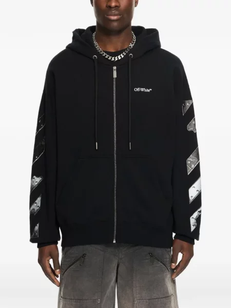 Hanorac cu glugă Off-white alb
