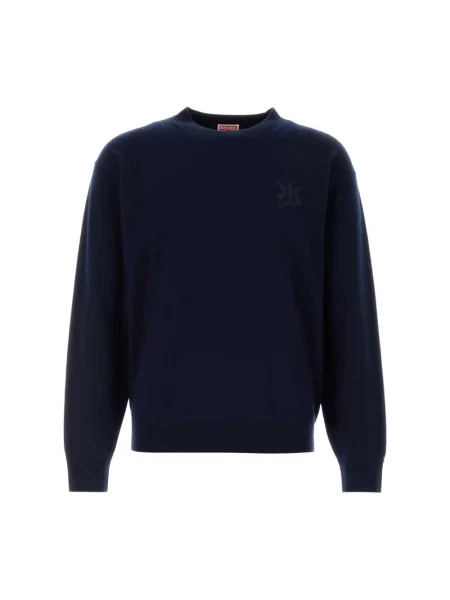 Sweter Kenzo wełniany niebieski