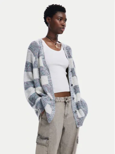 Desigual Kardiganas Oxford smėlio