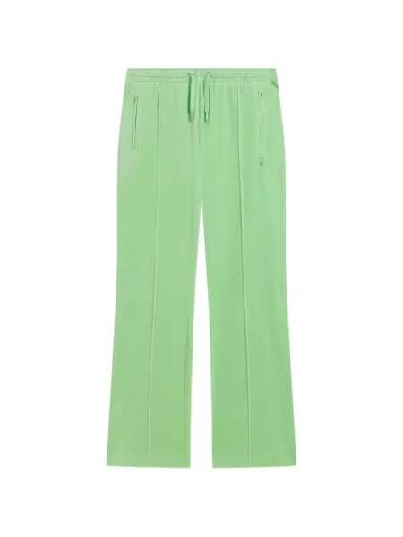 Pantaloni Juicy Couture din velur alergare verde