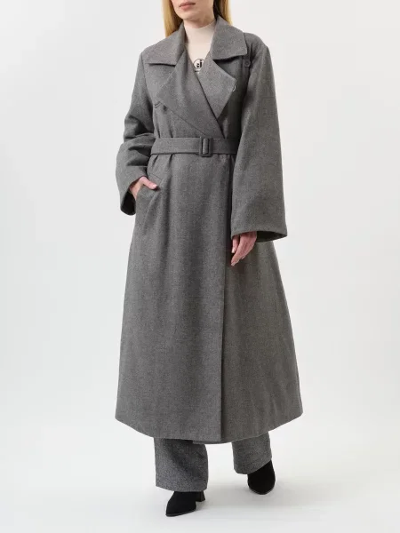 Пальто Emporio Armani серое