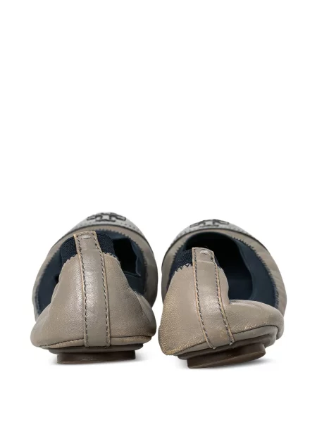 Balerini Tory Burch cu autograf gri