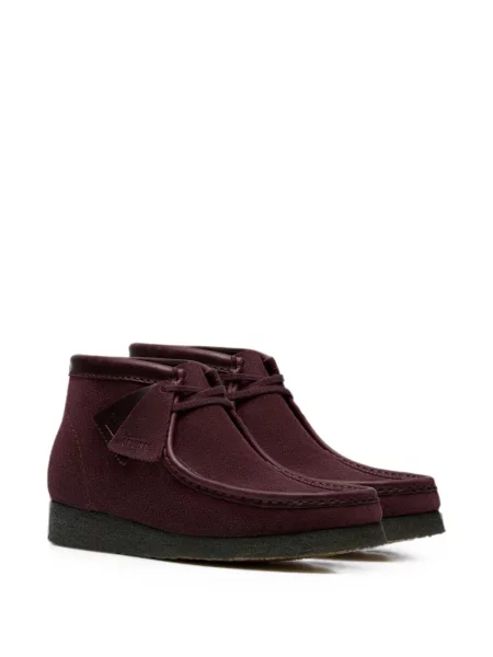 Велурени боти Clarks Originals виолетово