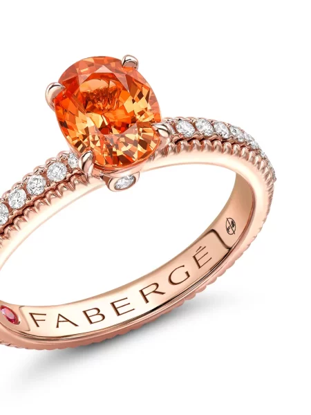 Žiedas Fabergé akmenys rožinė