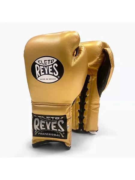 Cleto Reyes Lace Up боксови ръкавици за спаринг злато