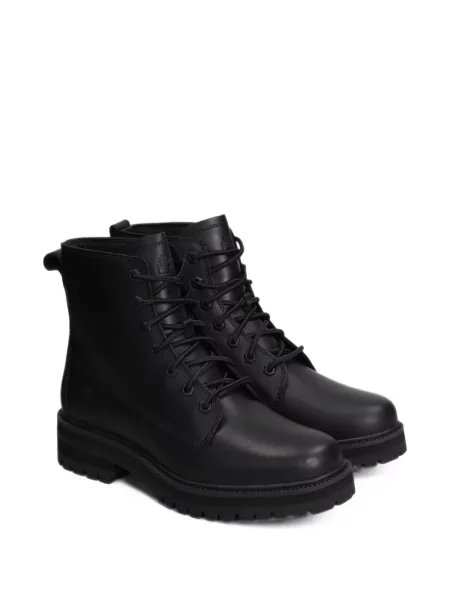 Кожени туристически боти Timberland с връзки за туризъм черно