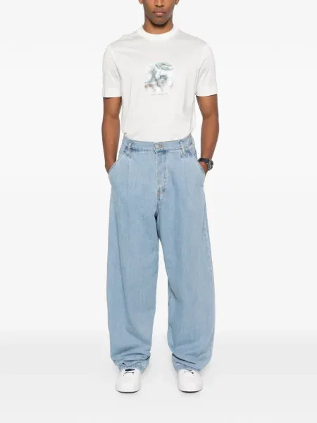 Μπλούζα Emporio Armani με στρογγυλή λαιμόκοψη λευκό