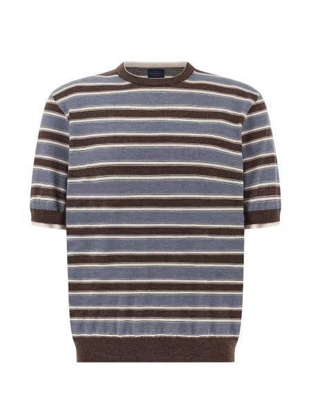 Gulerat tricou Paul & Shark tricotate albastru