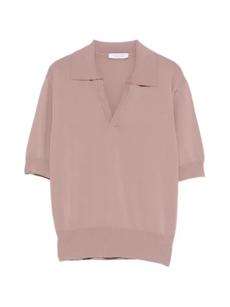 Tričko s výstřihem do v Daniele Fiesoli s výstřihem do v růžové