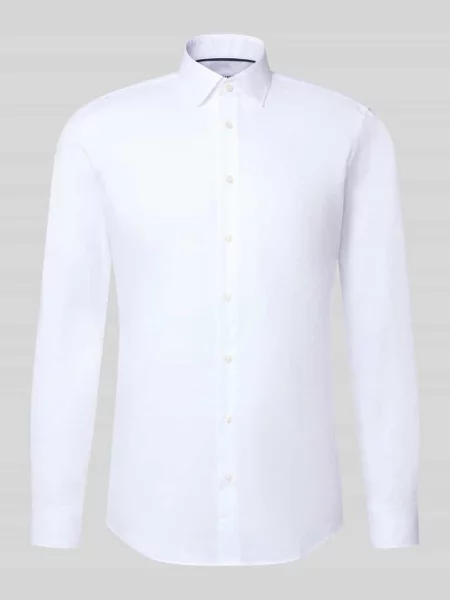 Koszula biznesowa o kroju slim fit z czystej bawełny Jake*s biała