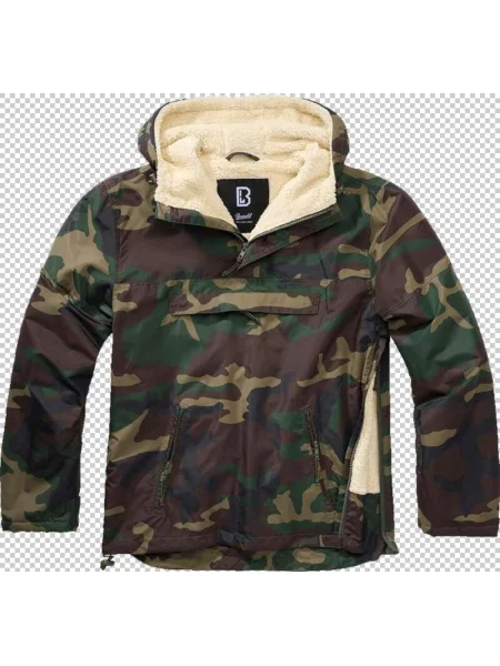 Brandit Prehodna jakna Sherpa bež / temno rjava / oliva / jelka črna