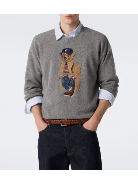 Vlnená polokošeľa Polo Ralph Lauren sivá