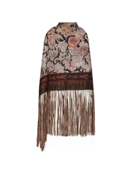Fular Pierre-louis Mascia cu franjuri cu model floral