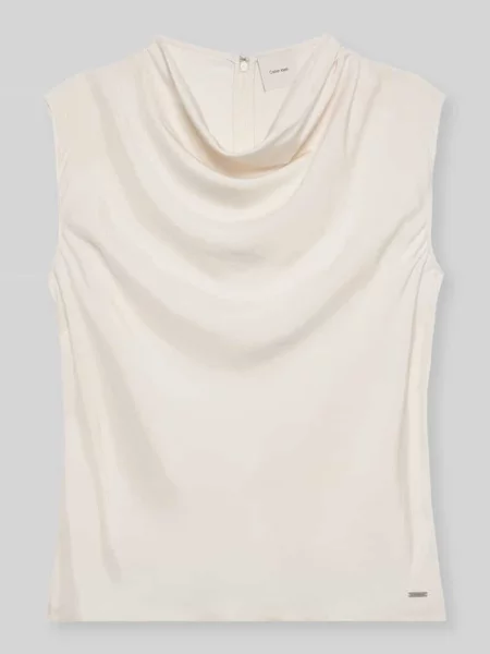 Bluzka bez rękawów o kroju regular fit z Calvin Klein Womenswear biała