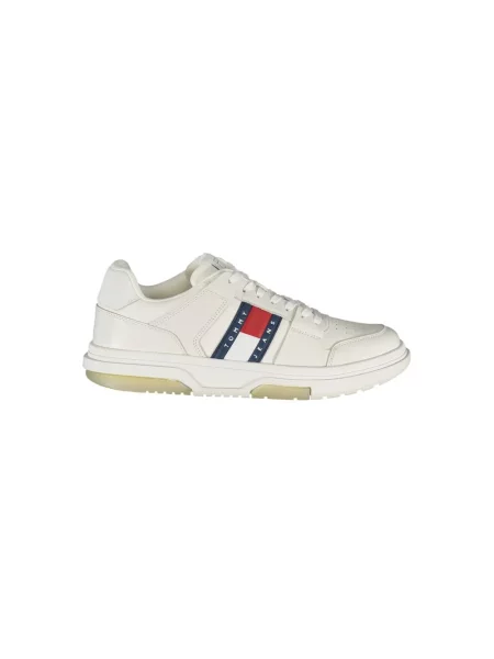 Trampki Tommy Jeans skórzane wiązane białe