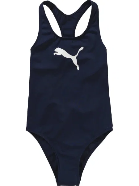 PUMA Costum de baie întreg bleumarin alb