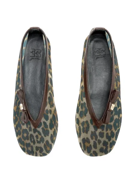Balerini Ganni cu imagine cu model leopard negru