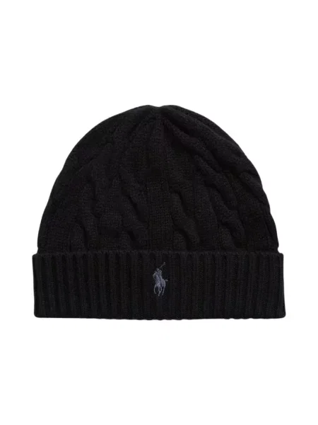 Czapka Polo Ralph Lauren z kaszmiru czarna