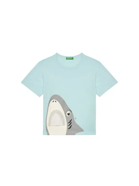 United Colors Of Benetton Футболка Голубий Regular Fit