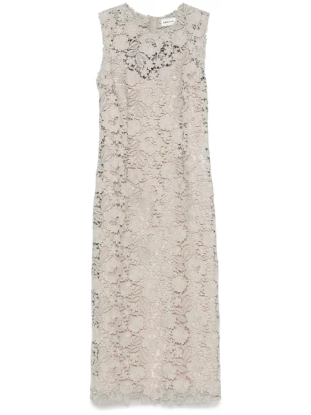 Sukienka midi Parosh do kolan garniturowa szara