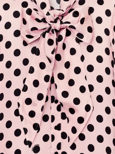 Rochie mini Marc Jacobs cu buline plisată de costum roz