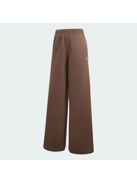 Spodnie Essentials Wide Leg Fleece brązowe
