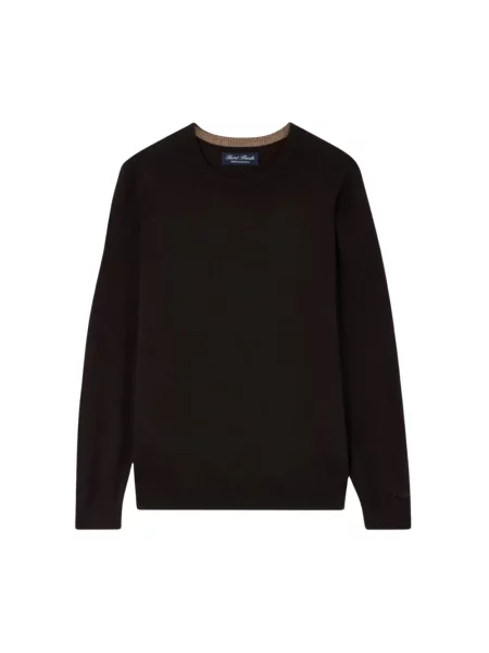 Sweter Mc2 Saint Barth z kaszmiru brązowy