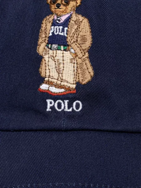 Șapcă Polo Ralph Lauren în carouri din țesătură twill cu imagine alb
