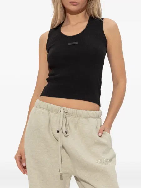 Žebrovaný top Fear Of God Essentials bez rukávů černý