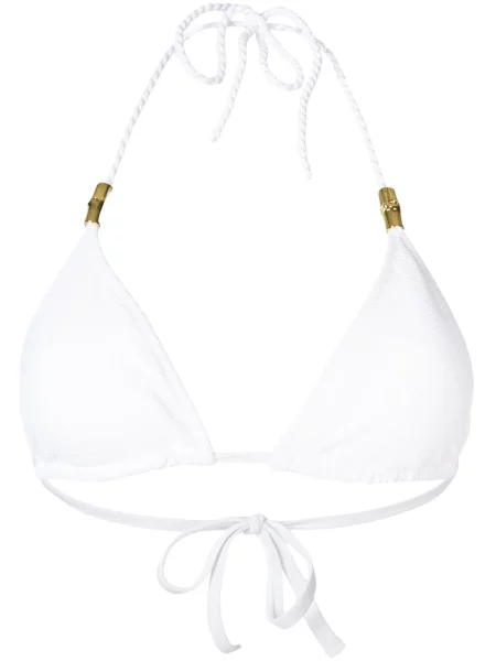Top Heidi Klein cu gât halter alb