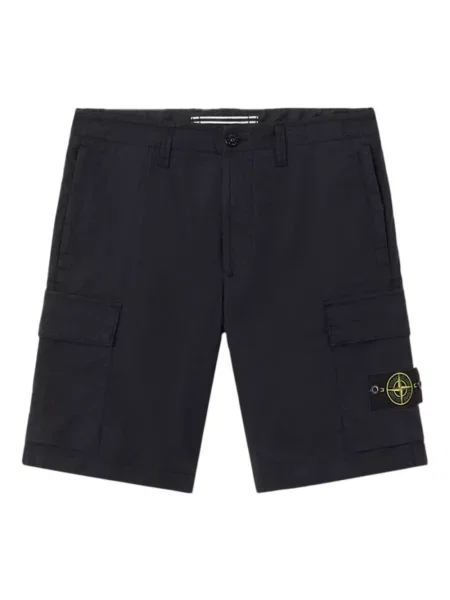 Bermudy Stone Island z kamieniami płócienne niebieskie