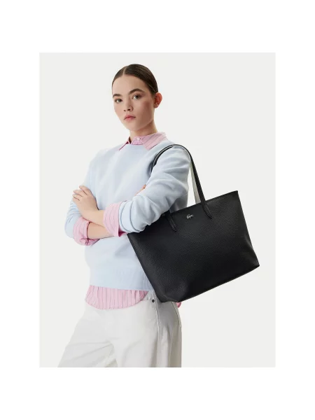 Shopper kabelka Lacoste čierna