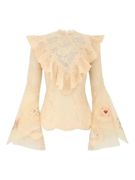 Cămașă Zimmermann cu volane din dantelă
