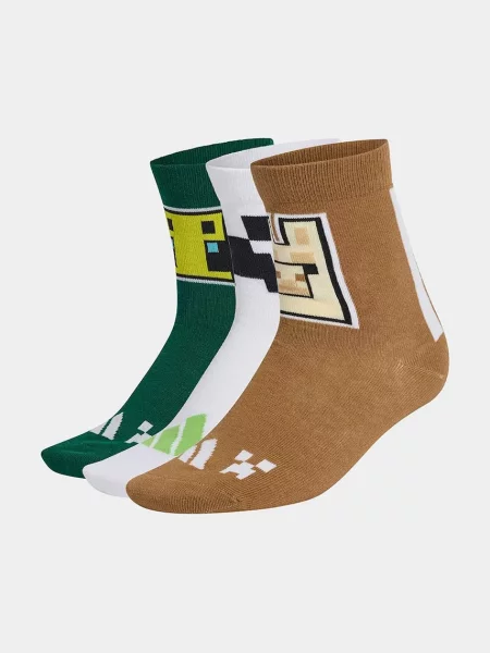 Adidas Performance ponožky s bavlnou MINECRAFT bílé