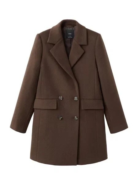 MANGO Palton de primăvară-toamnă Dali ciocolatiu