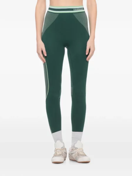 Leggings Casablanca cu dungi verde