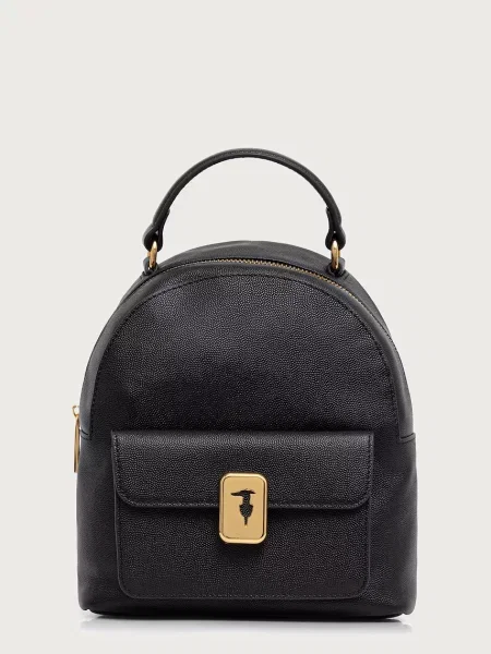 Trussardi rucsac de oraș pentru femei din piele negru