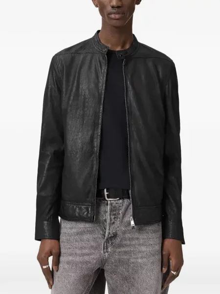 Geanta de piele Allsaints negru