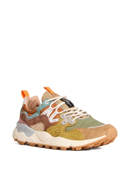 Sneakerși Flower Mountain cu model floral maro
