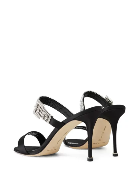 Sandale Manolo Blahnik cu cataramă negru