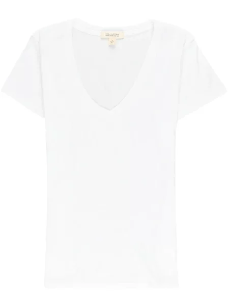 Tricou Nili Lotan cu decolteu în V alb